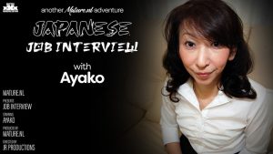 Mature NL - Skinny Japanese MILF Ayako gets creampied after her job interview - Full Porn Video!